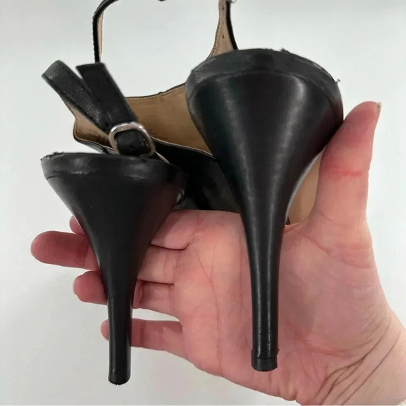 Dkny womens heels size 10 41 black leather platform chunky booties - Picture 9 of 15